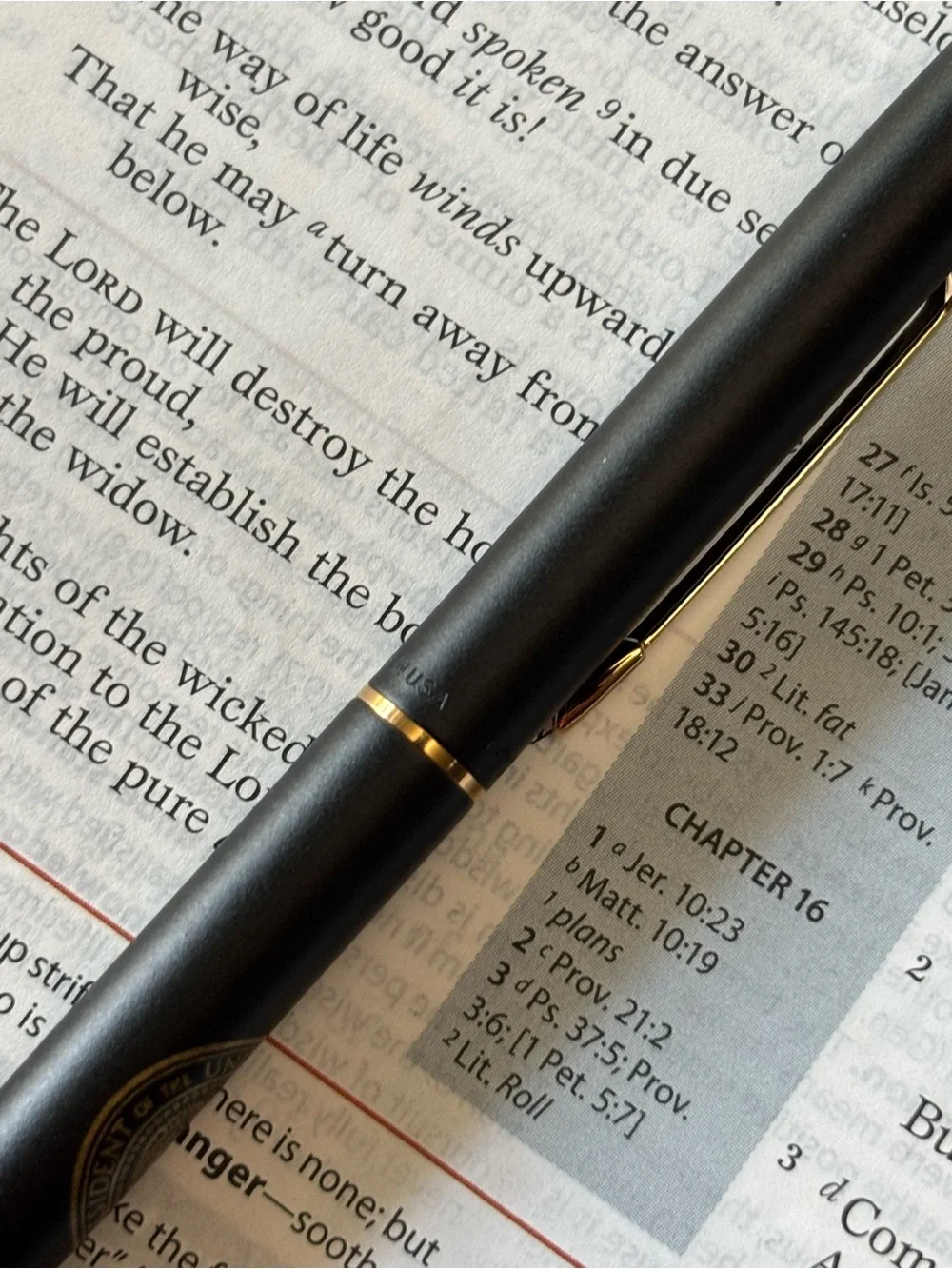 Parker Black and Gold Trim Ballpoint Pen in Presentation Box